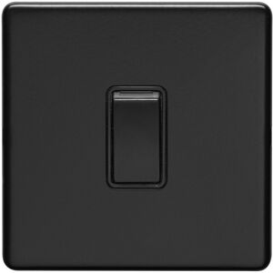 Loops 1 Gang Single 10A INTERMEDIATE Light Switch SCREWLESS MATT BLACK Metal Rocker Loops 1 Gang Single 10A INTERMEDIATE Light Switch SCREWLESS MATT BLACK Metal Rocker