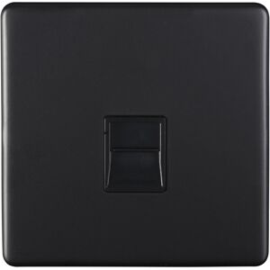 Loops 1 Gang Extension Telephone Wall Socket SCREWLESS MATT BLACK Slave Secondary Loops 1 Gang Extension Telephone Wall Socket SCREWLESS MATT BLACK Slave Secondary