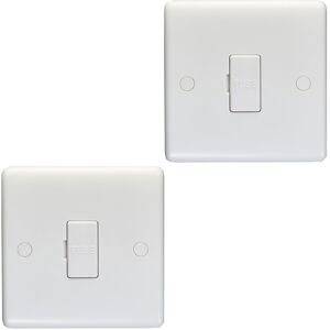 Loops 2 PACK 13A Unswitched Fuse Spur - WHITE Mains Isolation Appliance Wall Plate Loops 2 PACK 13A Unswitched Fuse Spur - WHITE Mains Isolation Appliance Wall Plate