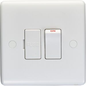Loops 13A Switched Fuse Spur - WHITE PLASTIC Mains Isolation Appliance Wall Plate Loops 13A Switched Fuse Spur - WHITE PLASTIC Mains Isolation Appliance Wall Plate