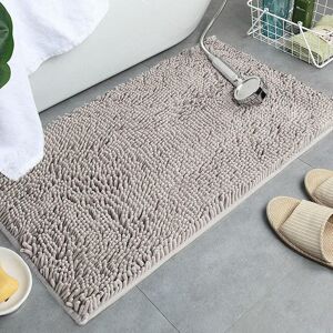 Unbranded (grey, 40x60cm) Solid Color Bathroom Mat Bath Carpets Chenille Water Absorption Unbranded (grey, 40x60cm) Solid Color Bathroom Mat Bath Carpets Chenille Water Absorption