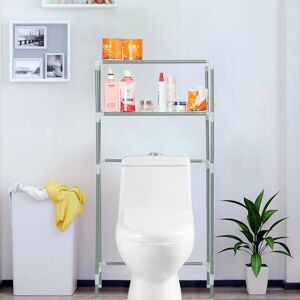 LVSKDHSXN 2-tier Bathroom Storage Shelf Above Washing Machine Toilet Floor-standing Rack LVSKDHSXN 2-tier Bathroom Storage Shelf Above Washing Machine Toilet Floor-standing Rack