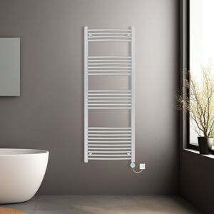 NRG (Chrome, 1600x600mm) Prefilled Electric Heated Towel Rail Radiator Curved Thermo NRG (Chrome, 1600x600mm) Prefilled Electric Heated Towel Rail Radiator Curved Thermo