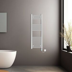 NRG (Chrome, 1200x400mm) Prefilled Electric Heated Towel Rail Radiator Curved Thermo NRG (Chrome, 1200x400mm) Prefilled Electric Heated Towel Rail Radiator Curved Thermo