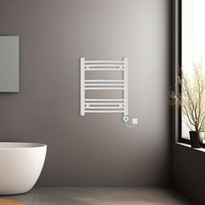 NRG (White, 600x500mm) Prefilled Electric Heated Towel Rail Radiator Curved Thermo S NRG (White, 600x500mm) Prefilled Electric Heated Towel Rail Radiator Curved Thermo S