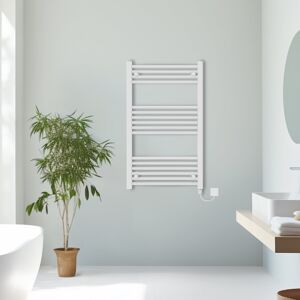 NRG (White, 1000x600mm) Prefilled Electric Straight Heated Towel Rail Radiator Ladde NRG (White, 1000x600mm) Prefilled Electric Straight Heated Towel Rail Radiator Ladde