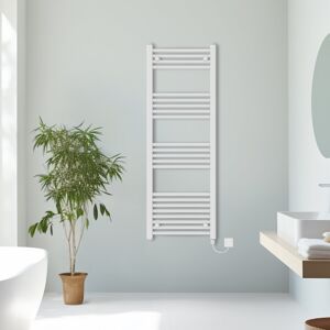 NRG (White, 1400x500mm) Prefilled Electric Straight Heated Towel Rail Radiator Ladde NRG (White, 1400x500mm) Prefilled Electric Straight Heated Towel Rail Radiator Ladde