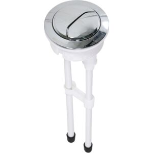 SPARES2GO Toilet Dual Flush Button 58mm WC Cistern Chrome Plated 215mm Double Push Rod Kit SPARES2GO Toilet Dual Flush Button 58mm WC Cistern Chrome Plated 215mm Double Push Rod Kit