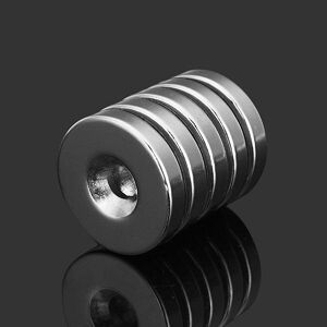 GreenZech 5pcs N35 Strong Disc Neodymium Magnets 25mm x 5 mm Round NdFeB Magnets With 6mm GreenZech 5pcs N35 Strong Disc Neodymium Magnets 25mm x 5 mm Round NdFeB Magnets With 6mm