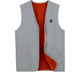 GreenZech (Grey, 2XL) 5-Heating Pad Heated Vest Jacket USB Warm Up Electric Winter Clothin GreenZech (Grey, 2XL) 5-Heating Pad Heated Vest Jacket USB Warm Up Electric Winter Clothin