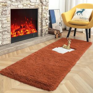 Yorkshire Bedding (Rust, 60cm x 220cm (2ft x 7ft 7")) Large Non Slip Rugs Soft Shaggy Fluffy Runne Yorkshire Bedding (Rust, 60cm x 220cm (2ft x 7ft 7")) Large Non Slip Rugs Soft Shaggy Fluffy Runne