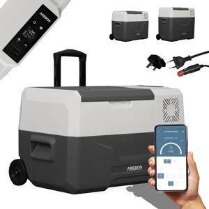 AREBOS Compressor cool box with castors 27L Electric freezer box with APP contro AREBOS Compressor cool box with castors 27L Electric freezer box with APP contro