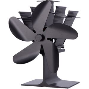 GreenZech (Black) 5 Blades Stove Fan Heat Powered Saving Fireplace Ecofan Burner GreenZech (Black) 5 Blades Stove Fan Heat Powered Saving Fireplace Ecofan Burner