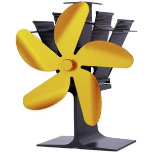 GreenZech (Gold) 5 Blades Stove Fan Heat Powered Saving Fireplace Ecofan Burner GreenZech (Gold) 5 Blades Stove Fan Heat Powered Saving Fireplace Ecofan Burner