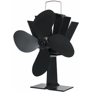 GreenZech (Silver) 4 Blades Fireplace Fan Stove Fan Heated Fan Heat Powered Eco Fan GreenZech (Silver) 4 Blades Fireplace Fan Stove Fan Heated Fan Heat Powered Eco Fan
