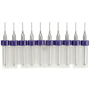 GreenZech 10pcs 0.5mm Mini PCB Drill Bits For CNC Print Circuit Board Tungsten Steel GreenZech 10pcs 0.5mm Mini PCB Drill Bits For CNC Print Circuit Board Tungsten Steel