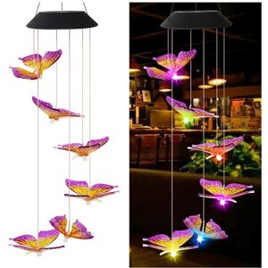 Unbranded (Butterfly) Solar Wind Chime Light Angel Chandelier Color Changing Light Outdoor Unbranded (Butterfly) Solar Wind Chime Light Angel Chandelier Color Changing Light Outdoor
