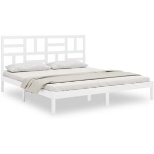 vidaXL Solid Wood Bed White 180x200 cm - Bed vidaXL Solid Wood Bed White 180x200 cm - Bed