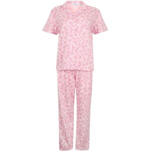 (Pink, UK 10/12) Slenderella Ladies Floral Meadow Jersey Cotton Pyjamas (Pink, UK 10/12) Slenderella Ladies Floral Meadow Jersey Cotton Pyjamas