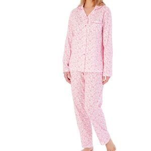 (Pink, UK 24/26) Slenderella Womens Ditsy Floral Cotton Jersey Pyjamas (Pink, UK 24/26) Slenderella Womens Ditsy Floral Cotton Jersey Pyjamas