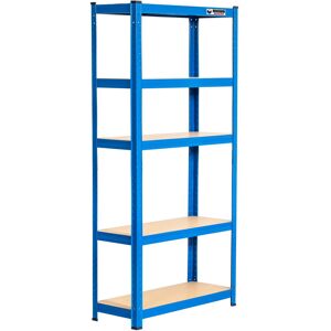 Rhino 5 Bays 150x75x30cm Blue Boltless Garage Shelving Unit 1000kg Rhino 5 Bays 150x75x30cm Blue Boltless Garage Shelving Unit 1000kg