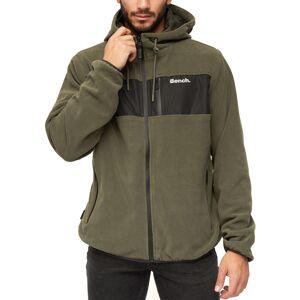 (S, Khaki) Bench Mens Blaine Full Zip Hooded Outdoor Warm Winter Fleece Jacket C (S, Khaki) Bench Mens Blaine Full Zip Hooded Outdoor Warm Winter Fleece Jacket C