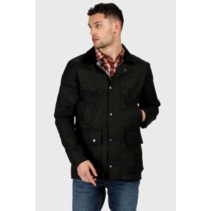 (3XL) REGATTA wax water repellant collared King Size jacket in black (3XL) REGATTA wax water repellant collared King Size jacket in black