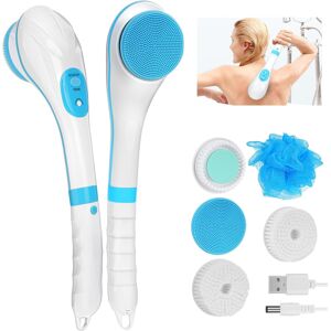 Unbranded 5 Heads Electric Rechargeable Body Brush Long Handle Bath Shower Back Scrubber Unbranded 5 Heads Electric Rechargeable Body Brush Long Handle Bath Shower Back Scrubber