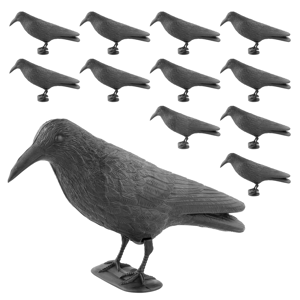 (12x Decoy Crows) KCT Crow Decoy Full Bodied Realistic Hunting Bird Scarer (12x Decoy Crows) KCT Crow Decoy Full Bodied Realistic Hunting Bird Scarer