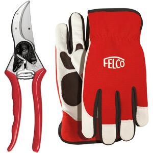 (Medium) Felco Model 2 Secateurs with Leather work gloves - Pruning shears Genui (Medium) Felco Model 2 Secateurs with Leather work gloves - Pruning shears Genui