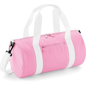 (One Size, Classic Pink/White) Bagbase Mini Barrel Bag (Pack of 2) (One Size, Classic Pink/White) Bagbase Mini Barrel Bag (Pack of 2)