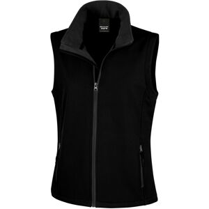 (S, Black / Black) Result Core Womens/Ladies Printable Softshell Bodywarmer (S, Black / Black) Result Core Womens/Ladies Printable Softshell Bodywarmer