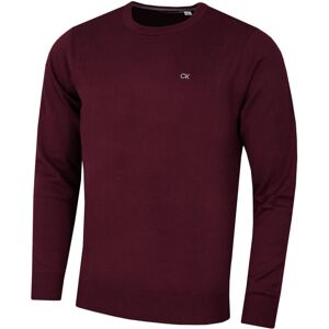 (M, French Burgundy) Calvin Klein Mens 2022 Crew Neck Cotton Breathable Golf Swe (M, French Burgundy) Calvin Klein Mens 2022 Crew Neck Cotton Breathable Golf Swe