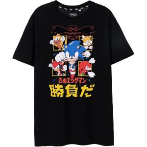 (XL, Black) Sonic The Hedgehog Mens Japanese T-Shirt (XL, Black) Sonic The Hedgehog Mens Japanese T-Shirt