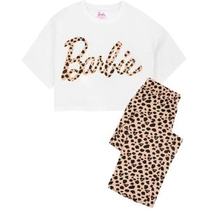 (L, White/Brown) Barbie Womens/Ladies Animal Print Pyjama Set (L, White/Brown) Barbie Womens/Ladies Animal Print Pyjama Set