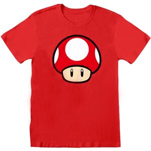 (L, Red) Super Mario Unisex Adult Power Up Mushroom T-Shirt (L, Red) Super Mario Unisex Adult Power Up Mushroom T-Shirt