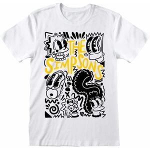 (S, White) The Simpsons Unisex Adult Graffiti T-Shirt (S, White) The Simpsons Unisex Adult Graffiti T-Shirt