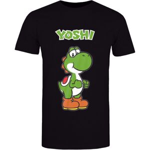 (S, Black) Super Mario Unisex Adult Yoshi T-Shirt (S, Black) Super Mario Unisex Adult Yoshi T-Shirt