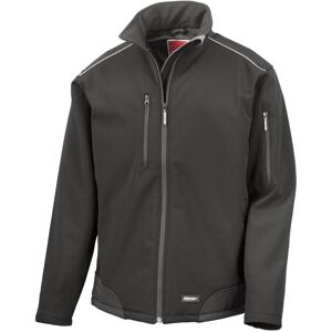(S, Black/Black) Result Mens Ripstop Soft Shell Breathable Jacket (S, Black/Black) Result Mens Ripstop Soft Shell Breathable Jacket