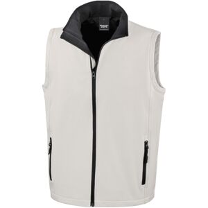 (L, White/Black) Result Mens Printable Softshell Body Warmer (L, White/Black) Result Mens Printable Softshell Body Warmer