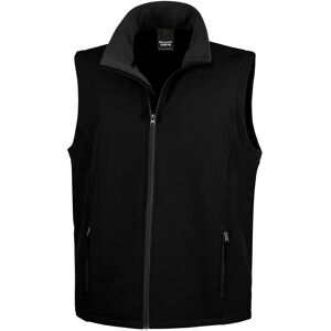 (L, Black/Black) Result Mens Printable Softshell Body Warmer (L, Black/Black) Result Mens Printable Softshell Body Warmer