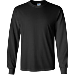 (2XL, Black) Gildan Mens Plain Crew Neck Ultra Cotton Long Sleeve T-Shirt (2XL, Black) Gildan Mens Plain Crew Neck Ultra Cotton Long Sleeve T-Shirt