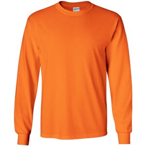 (L, Safety Orange) Gildan Mens Plain Crew Neck Ultra Cotton Long Sleeve T-Shirt (L, Safety Orange) Gildan Mens Plain Crew Neck Ultra Cotton Long Sleeve T-Shirt