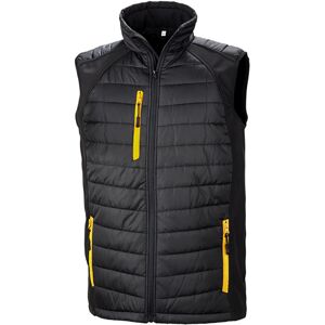 (3XL, Black/Yellow) Result Unisex Adult Compass Softshell Gilet (3XL, Black/Yellow) Result Unisex Adult Compass Softshell Gilet