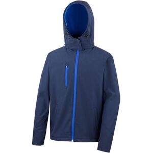 (3XL, Navy/Royal) Result Core Mens Lite Hooded Softshell Jacket (3XL, Navy/Royal) Result Core Mens Lite Hooded Softshell Jacket