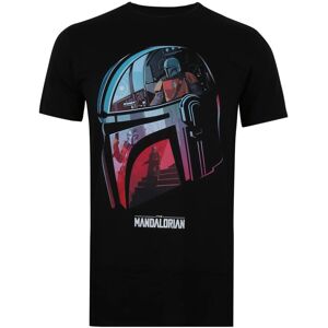 (S, Black) Star Wars: The Mandalorian Mens Helmet Cotton T-Shirt (S, Black) Star Wars: The Mandalorian Mens Helmet Cotton T-Shirt