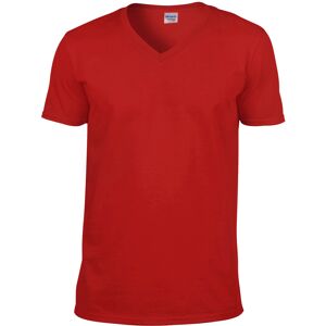 (L, Red) Gildan Mens Soft Style V-Neck Short Sleeve T-Shirt (L, Red) Gildan Mens Soft Style V-Neck Short Sleeve T-Shirt