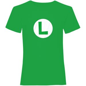 (S, Green/White) Super Mario Unisex Adult Luigi T-Shirt (S, Green/White) Super Mario Unisex Adult Luigi T-Shirt