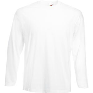 (S, White) Fruit of the Loom Unisex Adult Value Long-Sleeved T-Shirt (S, White) Fruit of the Loom Unisex Adult Value Long-Sleeved T-Shirt