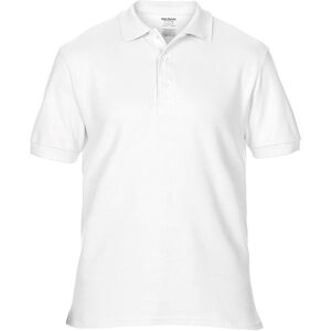 (S, White) Gildan Mens Premium Cotton Sport Double Pique Polo Shirt (S, White) Gildan Mens Premium Cotton Sport Double Pique Polo Shirt
